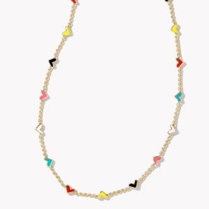 Kendra Scott Haven Heart Gold Strand Necklace in Multi Mix
